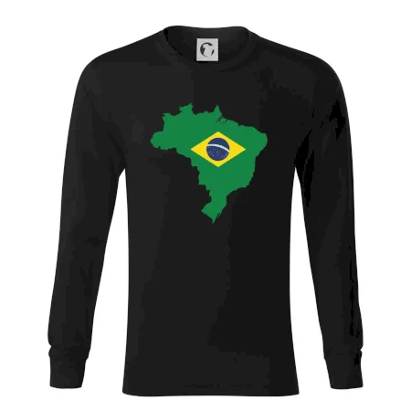 Brazílie vlajka v mapě