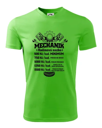 Mechanik - hodinová sazba