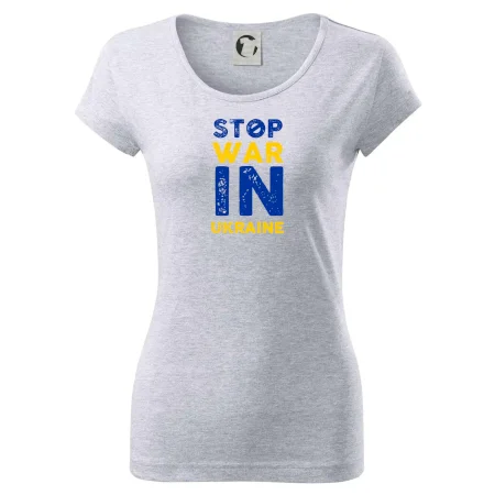 Barevný nápis Stop war in ukraine