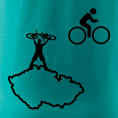 Mapa ČR + kolo na prsu