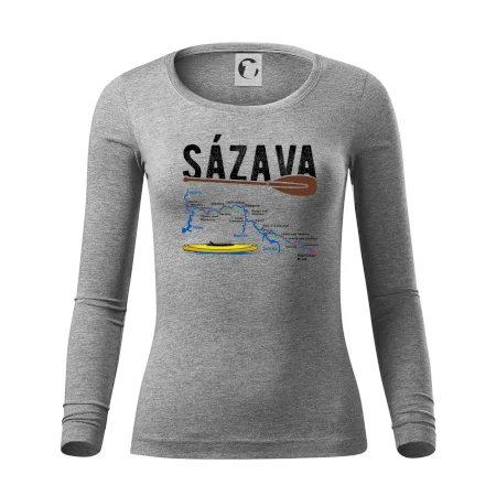 Mapa řeky Sázavy