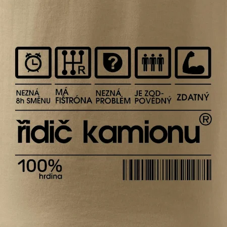 Čárový kód řidič kamionu