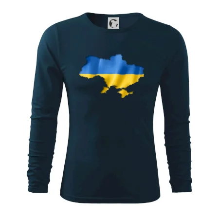 Ukrajina vlajka mapa