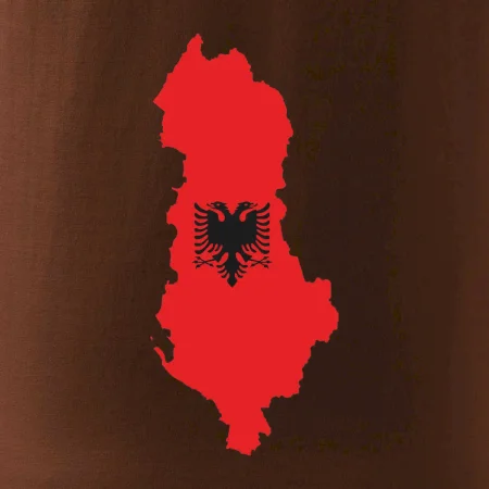 Albánie mapa a znak