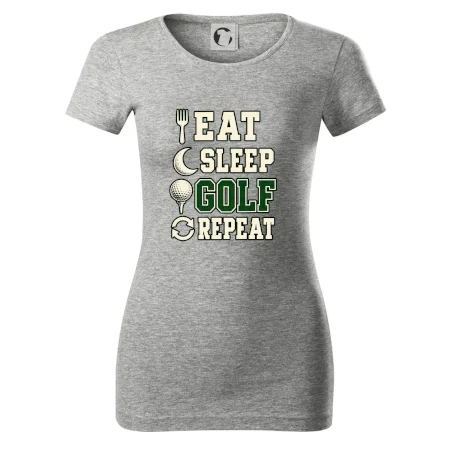 Eat sleep golf repeat typografie