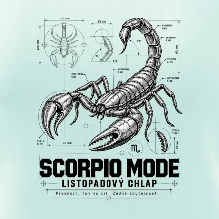 Listopadový štír technický nákres scorpio mode