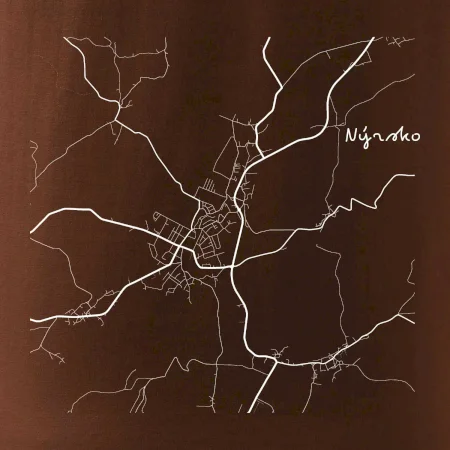 Černobílá mapa Nýrsko  340 22