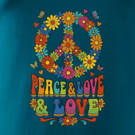 Peace and love - na výšku s květy