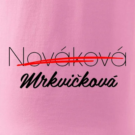 Svatební triko - změna příjmení