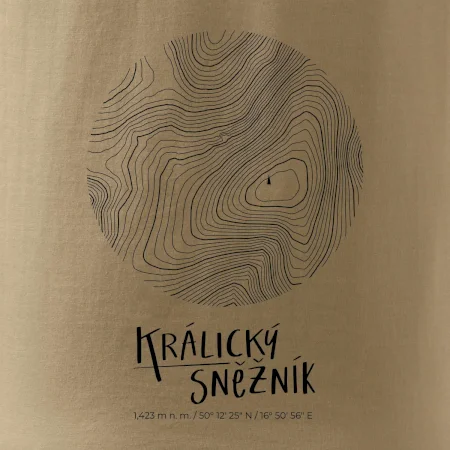 Králický Sněžník - vrstevnice v kruhu