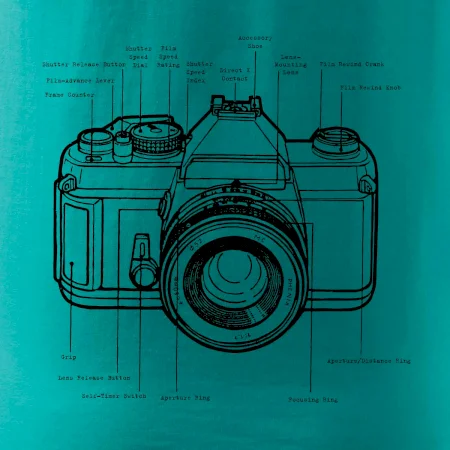 Nákres starý fotoaparát
