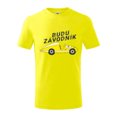 Budu závodník žluté  auto