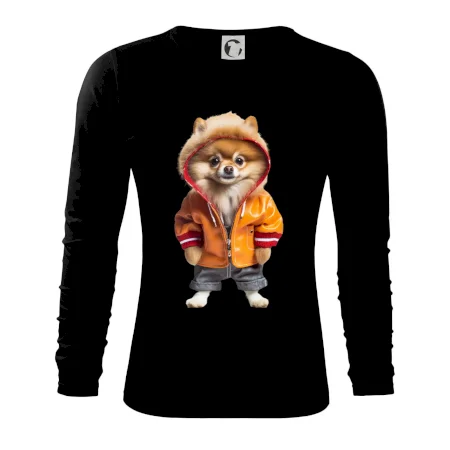 Pomeranian v bundě