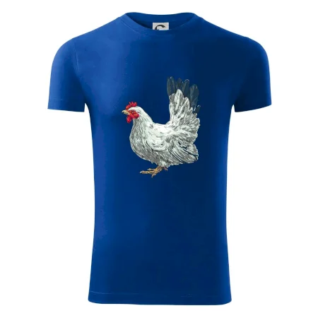 Slepice kreslená bílá