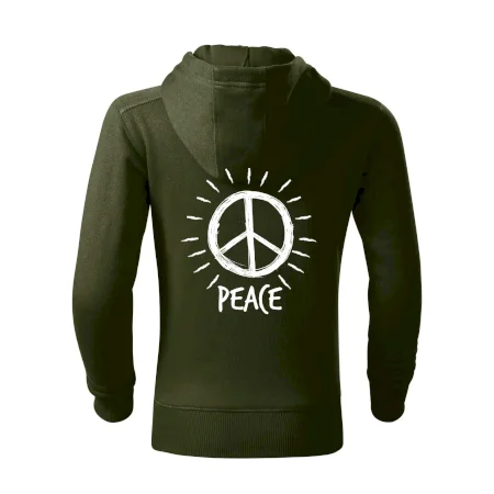 Peace symbol černobílý