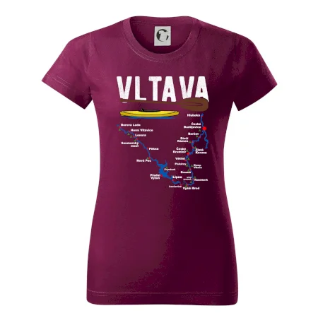 Mapa řeky Vltavy