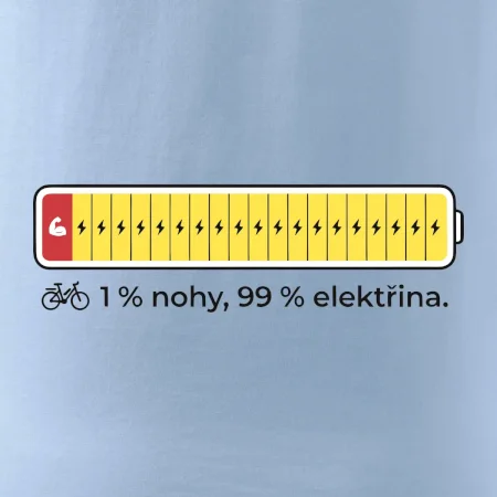 1 % nohy, 99 % elektřina