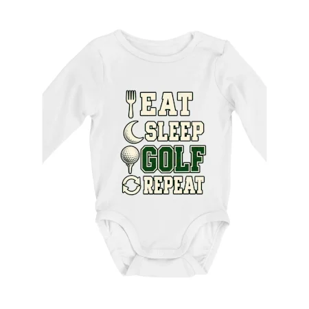 Eat sleep golf repeat typografie