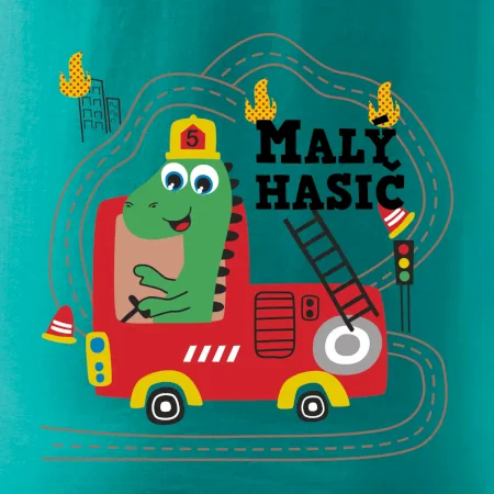 Malý hasič - auto a dinosaurus