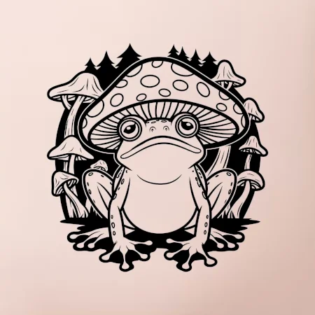 Goblincore černá houbožába