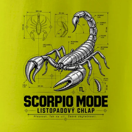 Listopadový štír technický nákres scorpio mode
