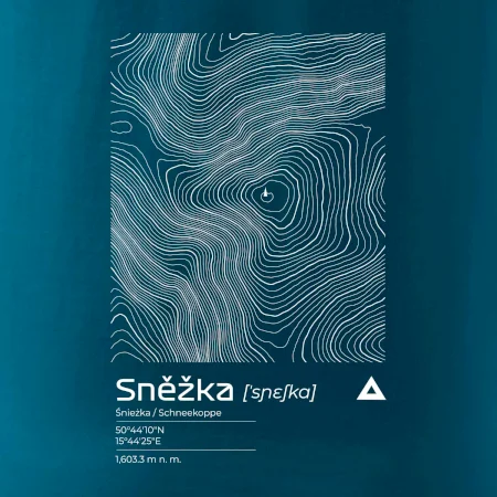 Sněžka - vrstevnice v obdélníku