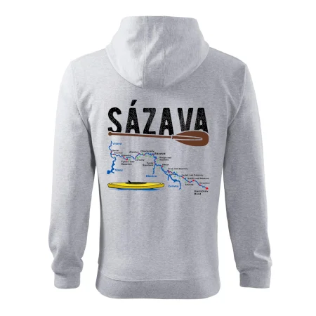 Mapa řeky Sázavy