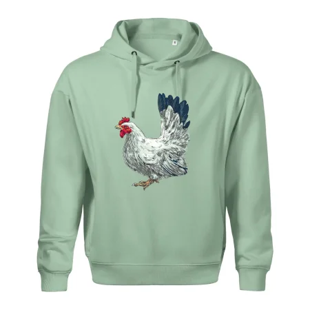 Slepice kreslená bílá