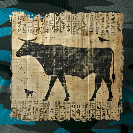 Egyptské hieroglyfy kráva