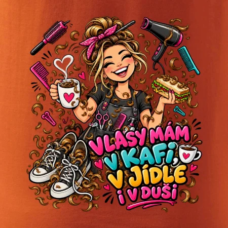 Vlasy mám v kafi v jídle i v duši