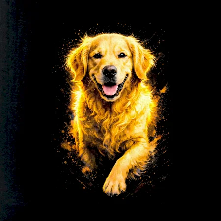 Obrázek polotón Zlatý retriever bežící