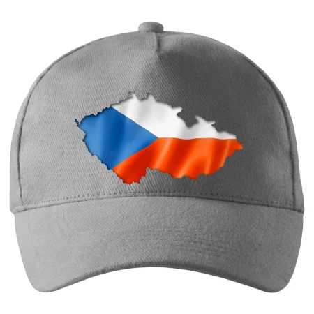 Česká vlajka v obrysu republiky