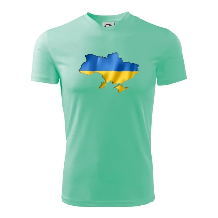 Ukrajina vlajka mapa