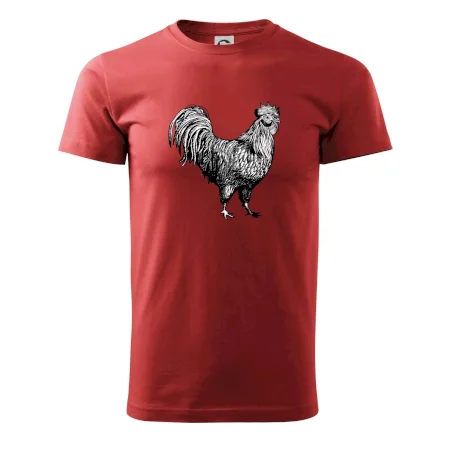Kohout kreslený černobílý