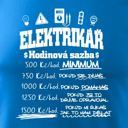 Elektrikář hodinová sazba