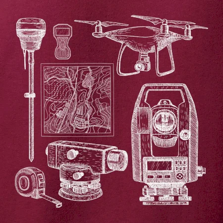 Geodet teodolit dron