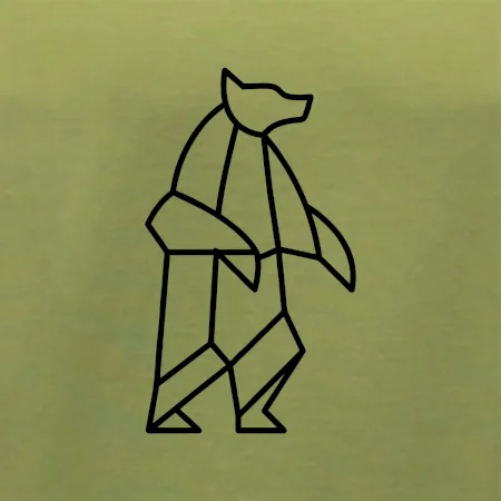 Geometrie lední medvěd stojící