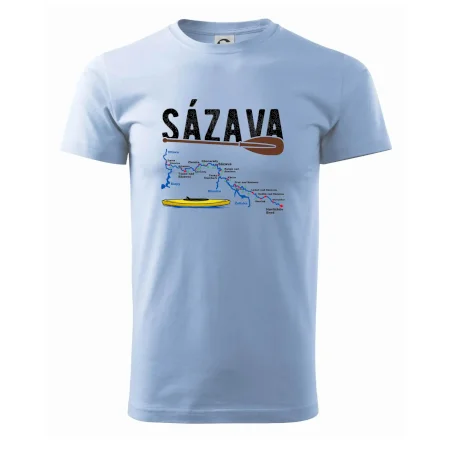 Mapa řeky Sázavy