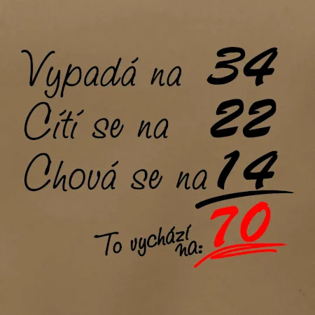 Vypadá, cítí se, chová se - 70 let