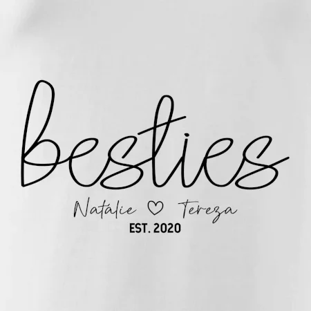 Párové mikiny - Besties Jména a rok