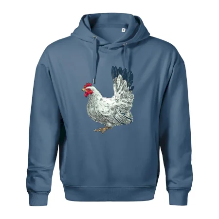 Slepice kreslená bílá