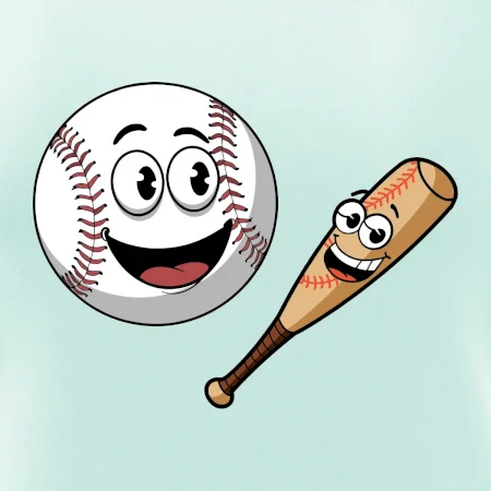 Parové triko - baseballová pálka a míček