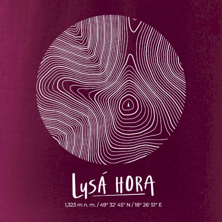 Lysá hora - vrstevnice v kruhu