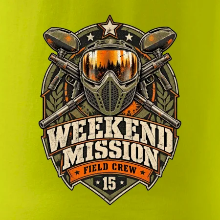 Víkendová mise vintage paintball odznak