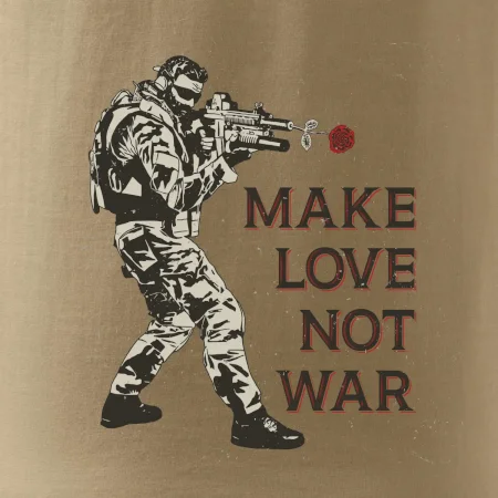 Růže ve zbrani, make love not war