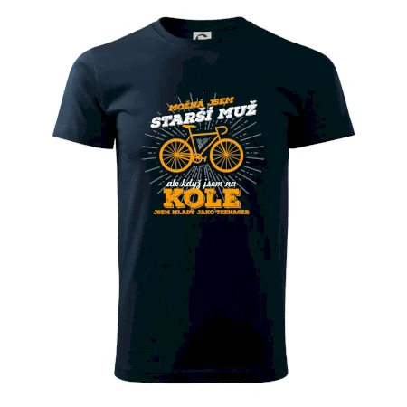 Starší muž - cyklista silniční kolo
