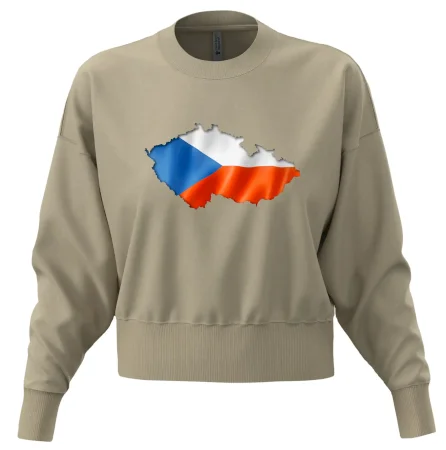Česká vlajka v obrysu republiky