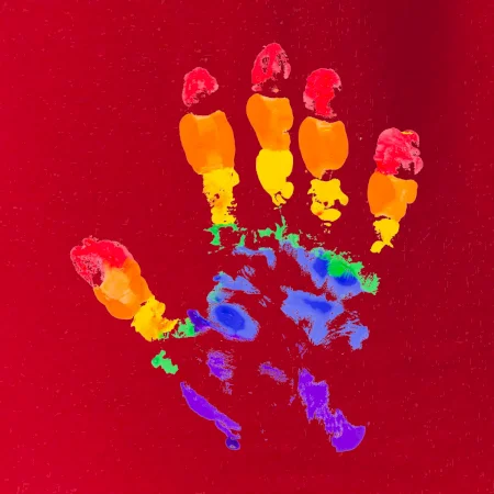 LGBT hand print