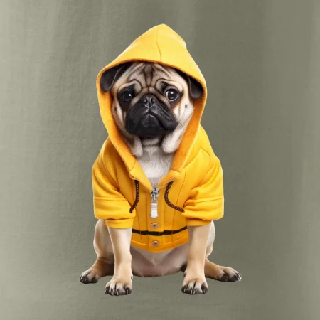Mops v mikině