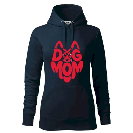 Dog mom nápis v hlavě